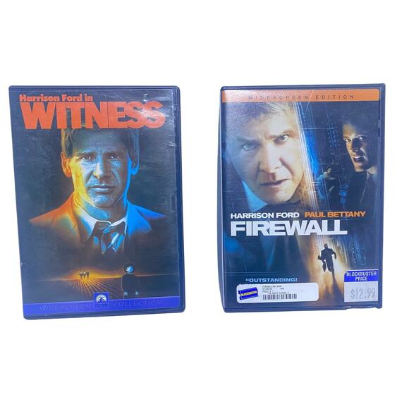 Harrison Ford Movie DVDs Witness and Firewall Lot of Two - Picture 1 of 4